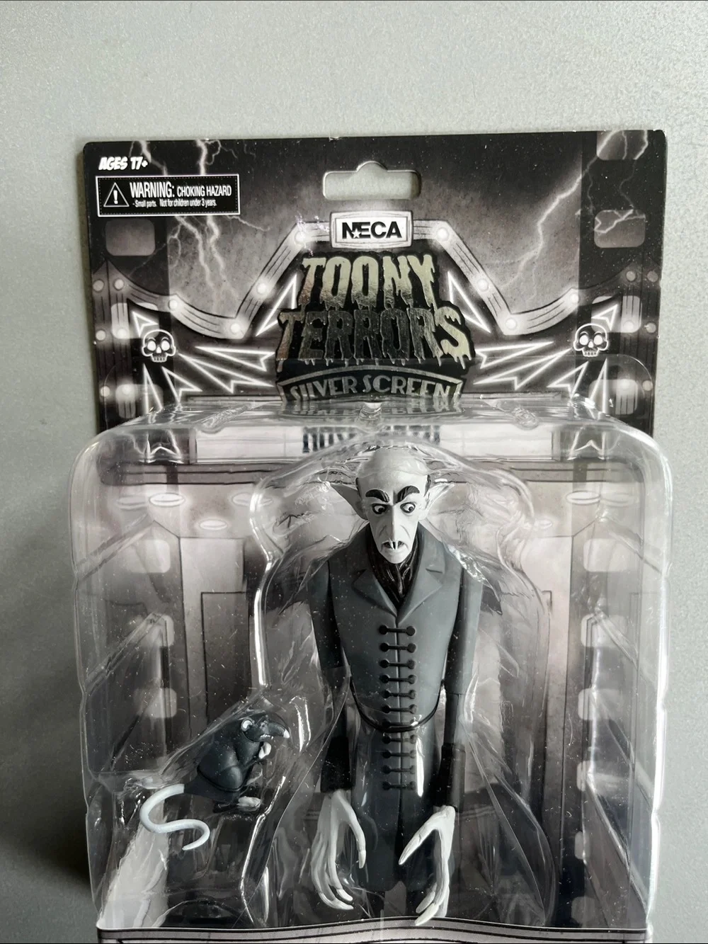 NIB NECA Toony Terrors Nosferatu Figure - Gray & Black